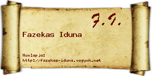Fazekas Iduna névjegykártya